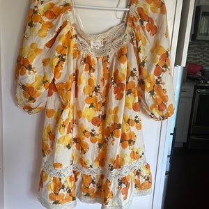 Artelier Nicole Miller Linen blend Boho Lace details